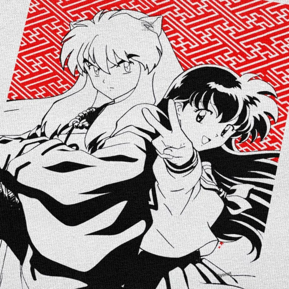 Unique Mens Vintage Inuyasha And Kagome Tee Shirt Short Sleeve Cotton T- shirt Printed Anime Sesshomaru Tshirt Oversized Apparel - T-shirts -  AliExpress