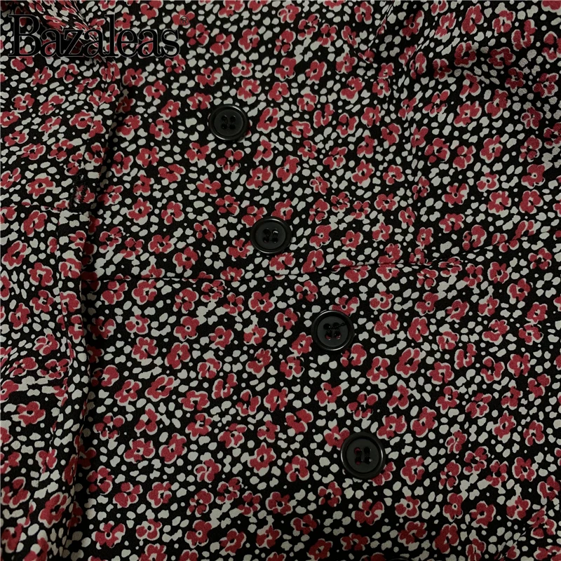 Bazaleas, Франция, v-образный вырез, vestido, винтажное габиновое платье с запахом, модное, с завязками, с боковыми пуговицами, женское платье миди, повседневное, Прямая поставка