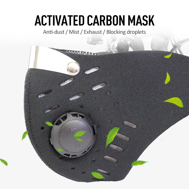 

Outdoor Sports Mask With KN95 FFP2 Filter Protective Cycling Mask Activated Carbon Anti-Pollution Sport Training Bike Face Mask