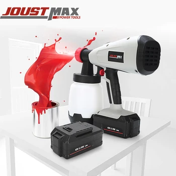 Cheap Justmax24V Multi-Functional Lithium Spraying Machine 2000mAh Cordless Electric Spray Gun Flow Adjustable Hand-Held Spraying Tool