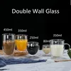 Tazas de café Espresso de doble pared, vidrio transparente resistente al calor, 80/250/350/450 ML ► Foto 1/6