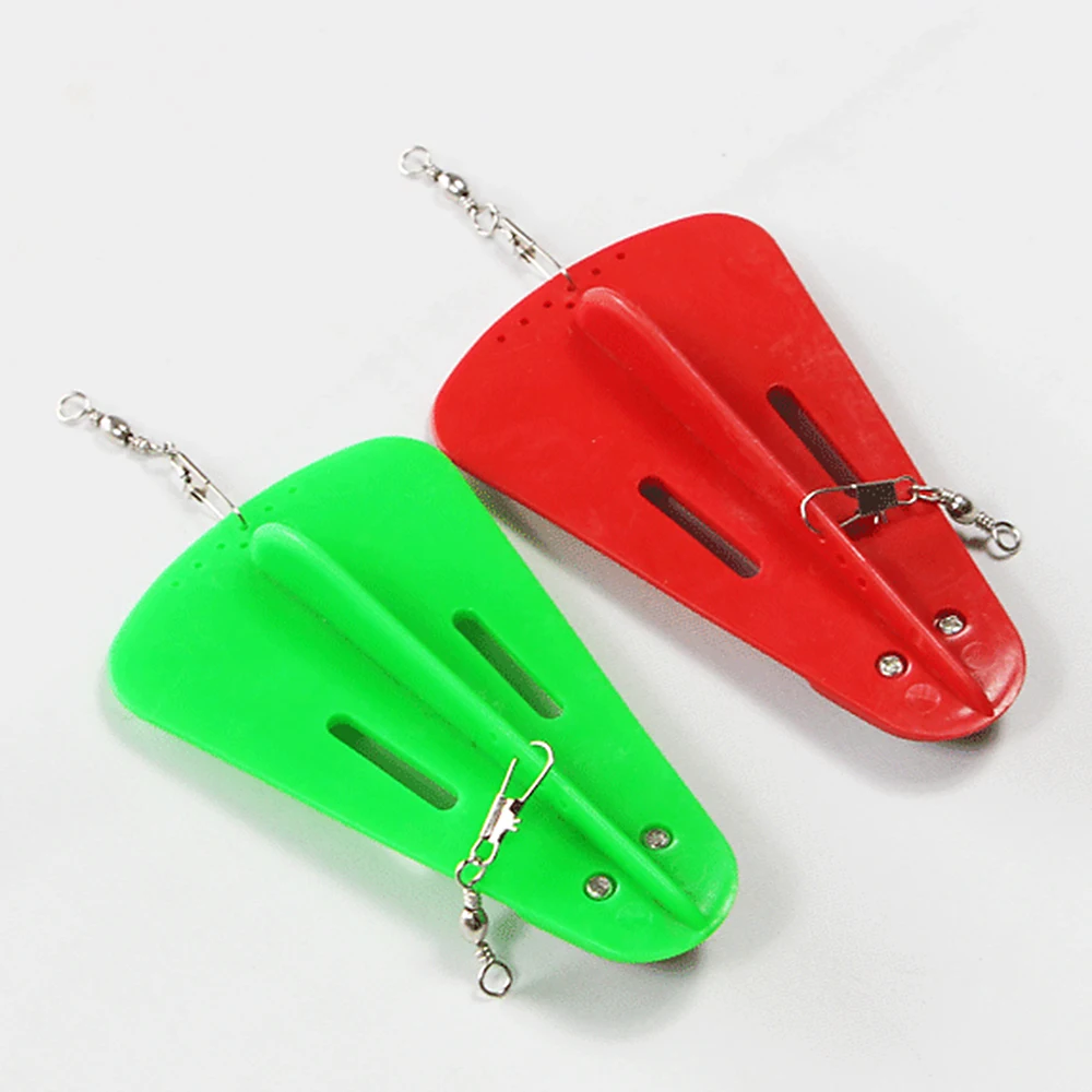 

Plastic Fishing Trolling Diving Board with 80g 120g Lead Sinker Weight Freely Rotatable Swivel Saltwater Fishing Accessories