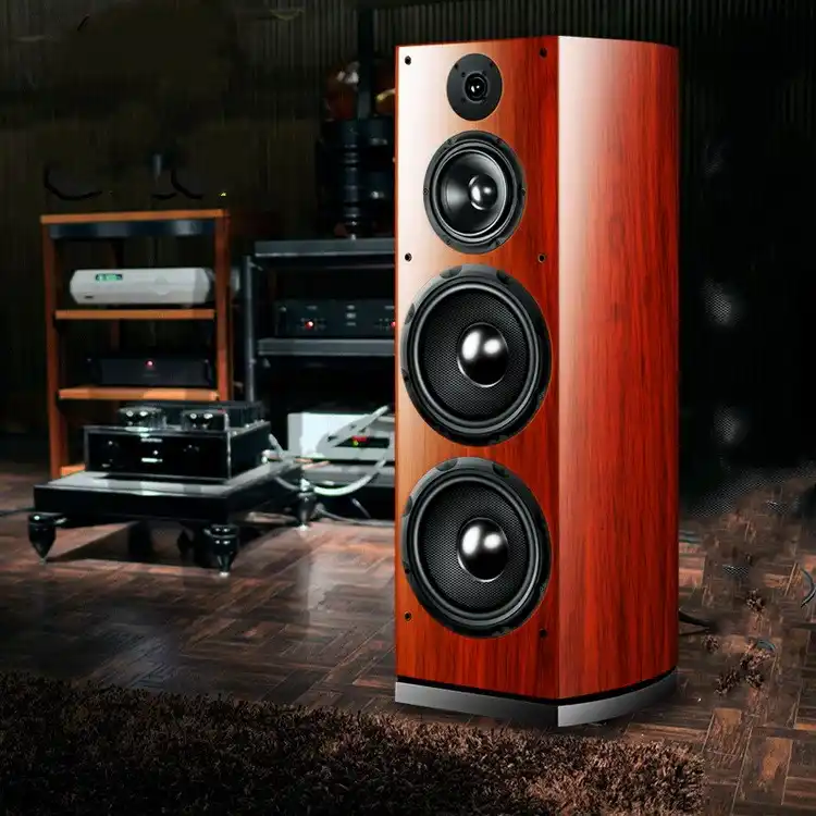 M 015 Hifi Home Dual 10 Inch Wooden Passive Floor Speaker Three