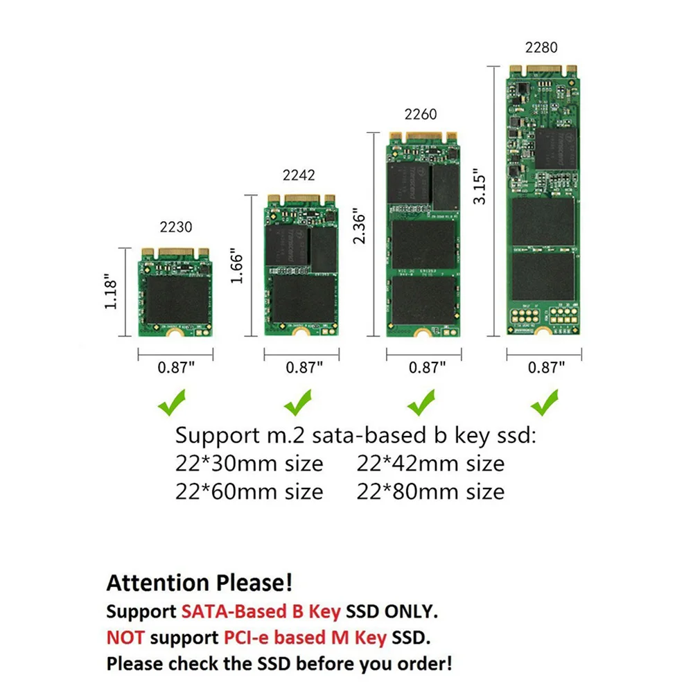SSD корпуса переносного жесткого диска USB 3,1 Для M.2 адаптер NGFF карты внешний шасси для m2 SSD SATA USB 3,1 2230/2242/2260/2280