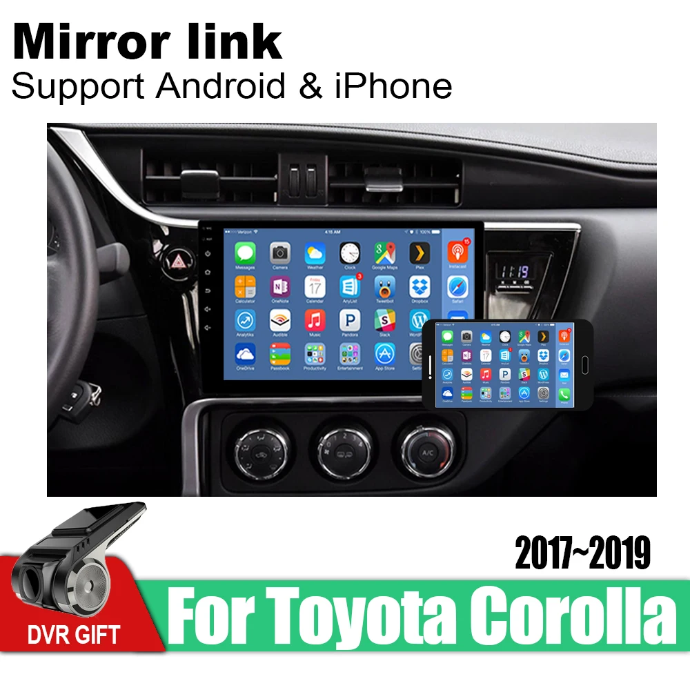Автомобильный gps мультимедийный плеер ZaiXi для Toyota Corolla 2017 ~ 2019 автомобильный Android