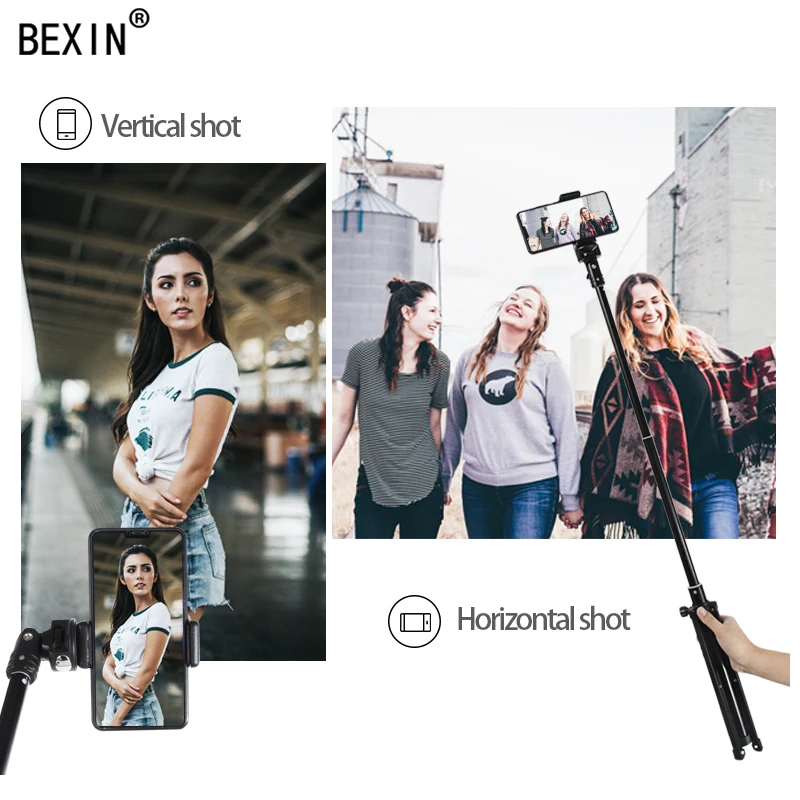  Phone tripod mobile phone illuminated mount lightweight smartphone tripod selfie stick support phot
