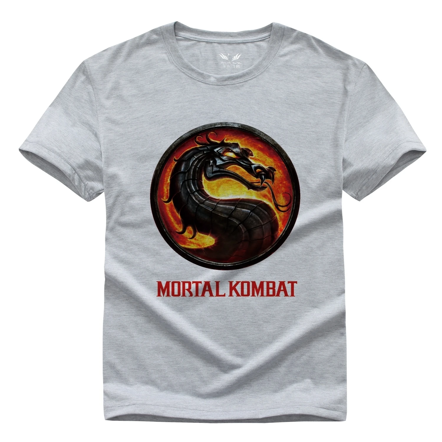 2016 Stylish Mortal Kombat Game T Shirt for Men Short Sleeve Street Style Punk T-shirts White Grey |