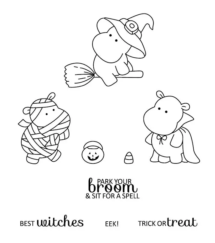 

hippo Transparent Clear Stamp for DIY scrapbooking/Card Making C561