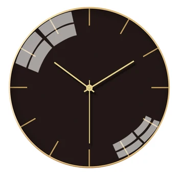 

Gold Luxury Glass Wall Clock Elegant Black Large Modern Nordic Wall Clock Modern Design Reloj Pared Home Decoration EA60WCgg