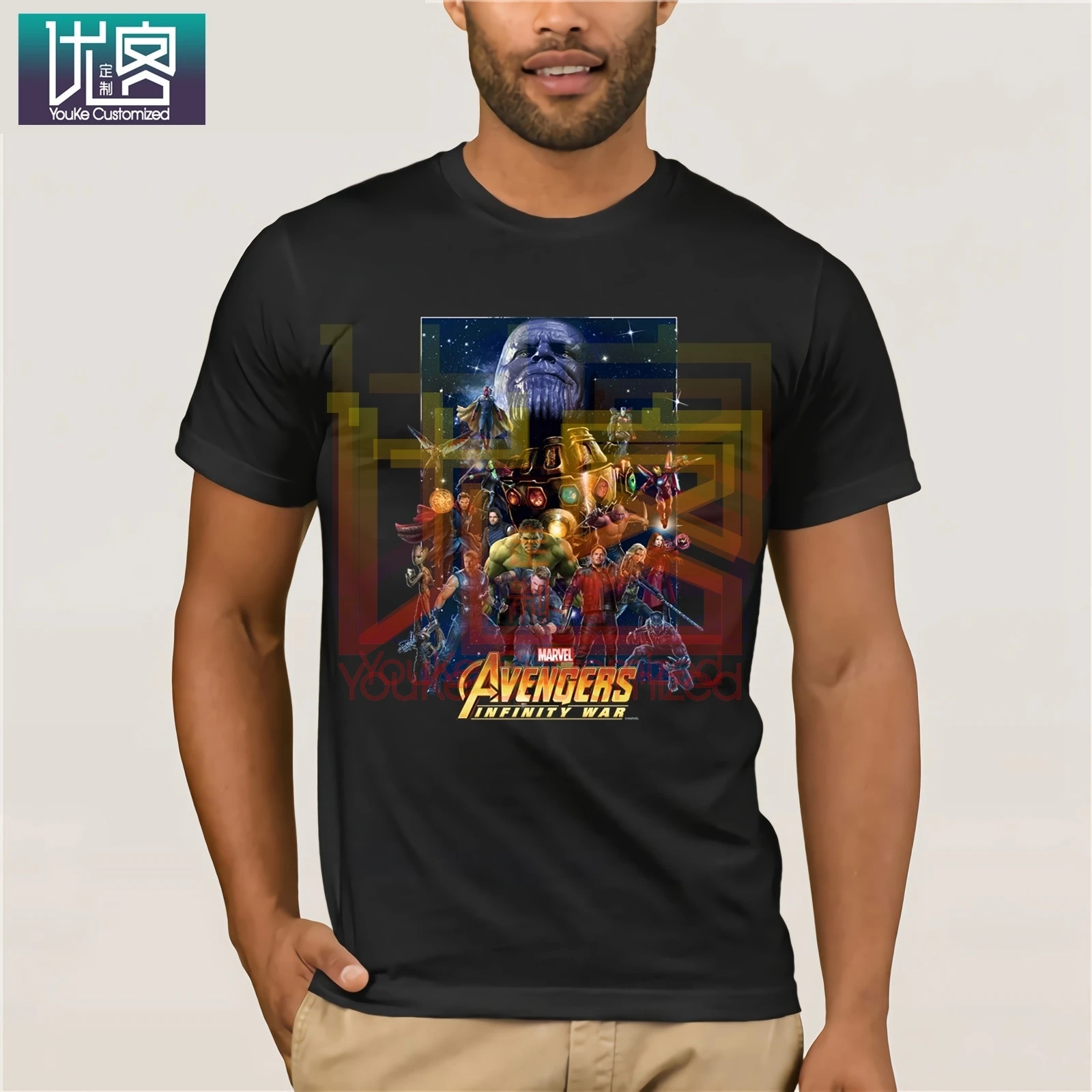 Trends Marvel Avengers Infinity War Team AssembleGraphic T Shirt Clothes Popular T-Shirt Crewneck 100% Cotton Tees | Мужская одежда