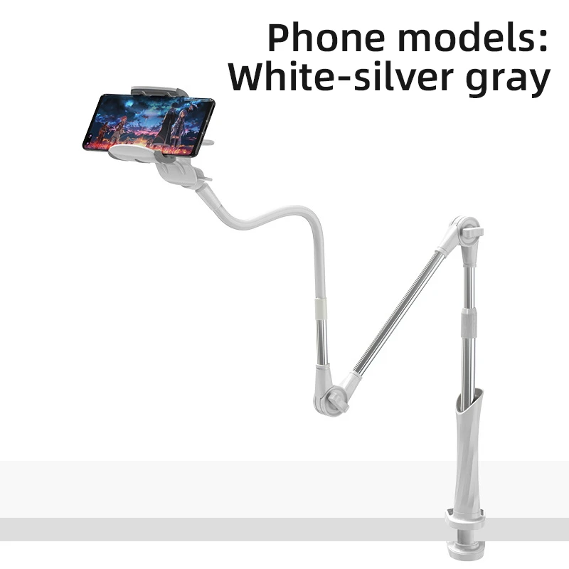 Gooseneck Phone Tablet Generic Holder for MacBook MateBook Samsung Xiaomi Huawei Bed Flexible Long Arm Cellphone Mount for Desk folding desktop phone stand Holders & Stands