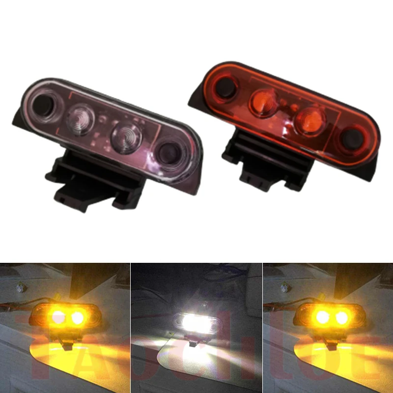 2Pcs 24V Cab Roof Top Lights Fendinebbia Per Volvo Fh Heavy Truck Segnale Di Avvertimento Indicatore Luminoso Ambra Bianco