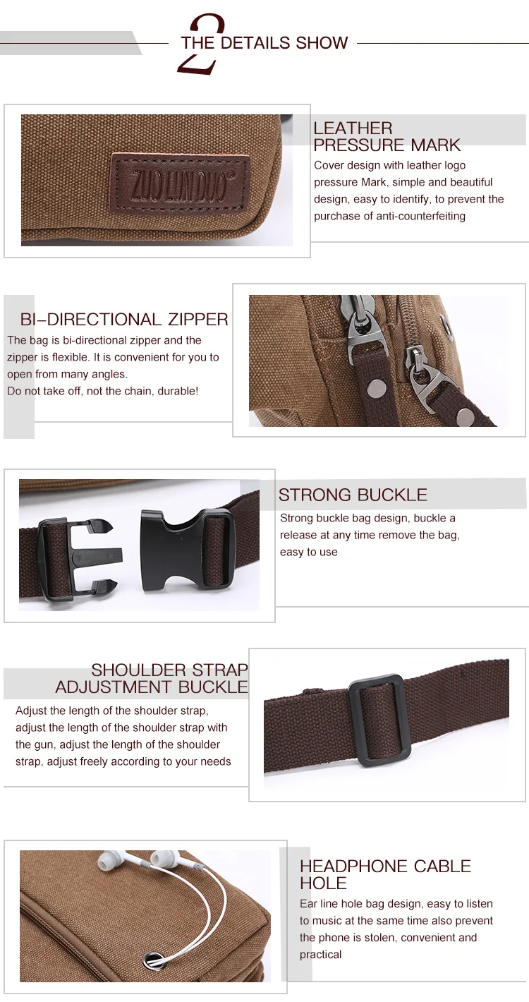 Wholesale custom fanny pack casual canvas fanny pack durable women fanny pack