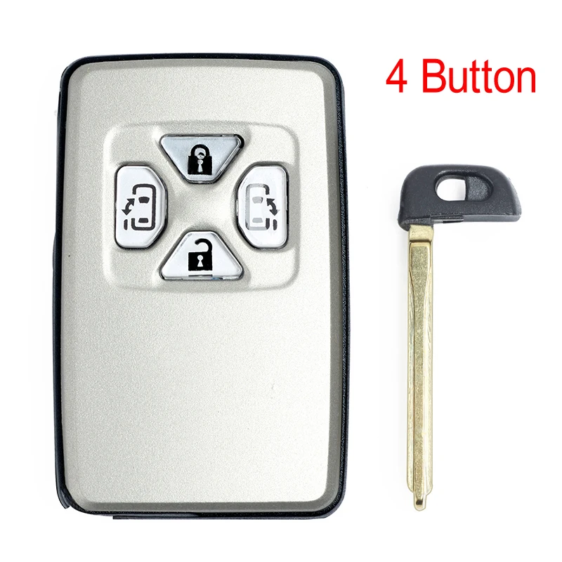 Replacement Smart Remote Card Key Shell Fob for Toyota Estima Alphard Vellflire 