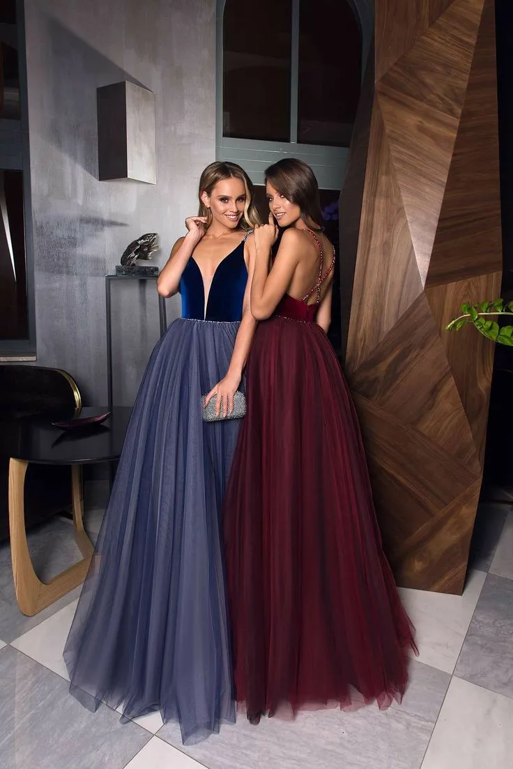 Elegant فساتين السهرة Beaded Party Abendkleider V-Neck Prom Dress Long A-Line Custom Made Evening Gowns for Women rose gold prom dress