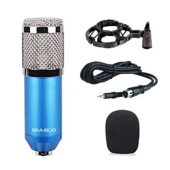 

Studio BM-800 Condenser Microphone+ Shock Mount+Power Cable+Anti-wind Foam Cap