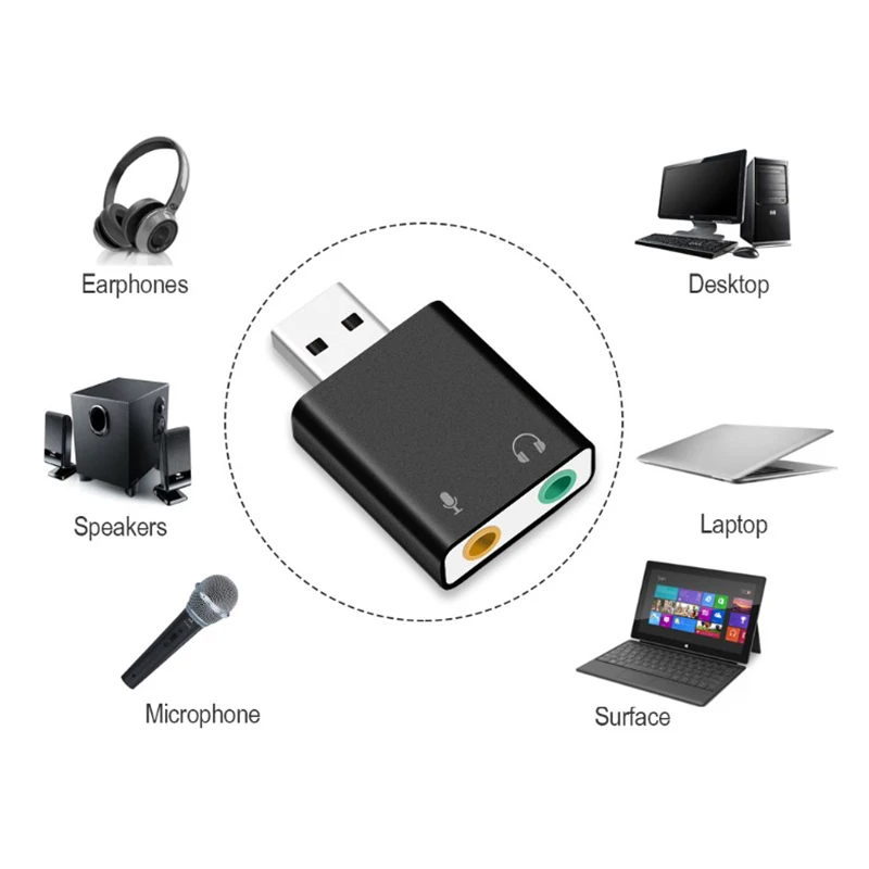7,1 канальный алюминиевый сплав Usb звуковая карта компьютер внешняя звуковая карта Usb7.1 звуковая карта аналоговая звуковая карта