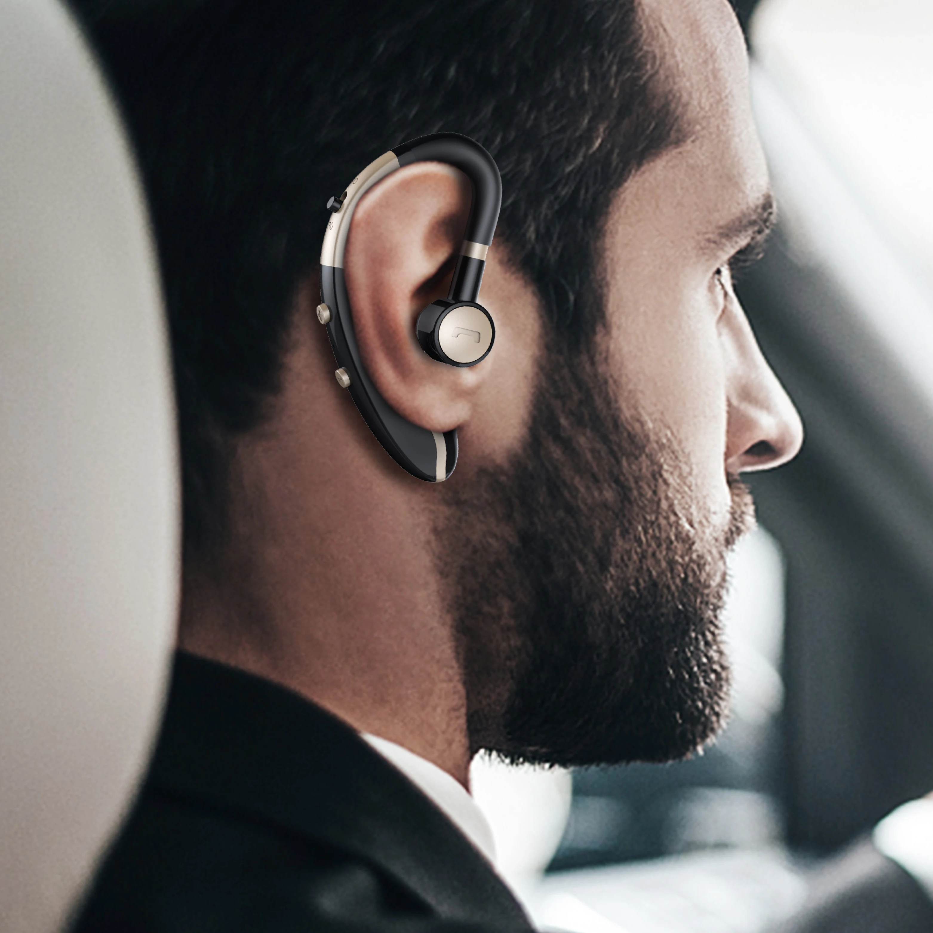 Wireless Bluetooth Earphones Stereo Headset 170mAh Single Handsfree with Microphone Business Bluetooth Headphones For Driving