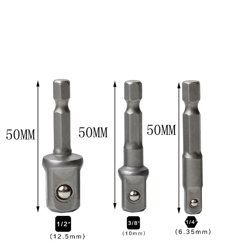 3 шт./компл. 1/4 &quot1/2&quot 3/8 &quotшестигранный ключ с квадратной головкой удлинитель