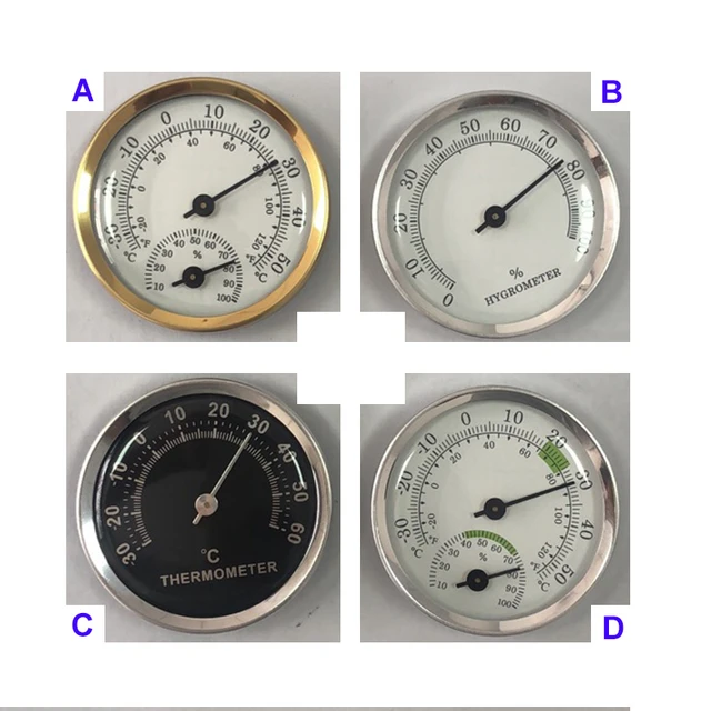 1pcs Household Mini 57mm Aluminum Alloy Metal Thermometer