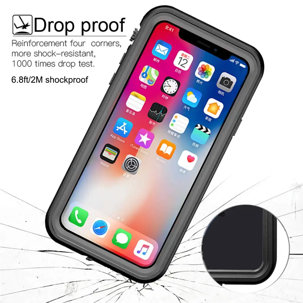Водонепроницаемый чехол для iPhone 11 Pro Max водонепроницаемый с защитой от воды грязи
