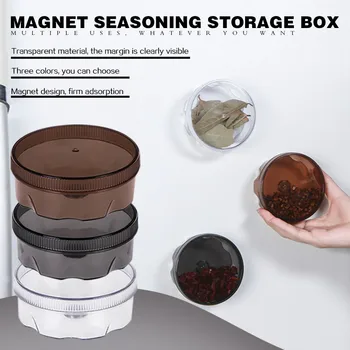 

Jar Seasoning Storage Box Spice Storage Bottle Jars Salt Pepper Cumin Chili Powder Organizer Box Stainless Steel With Magnets