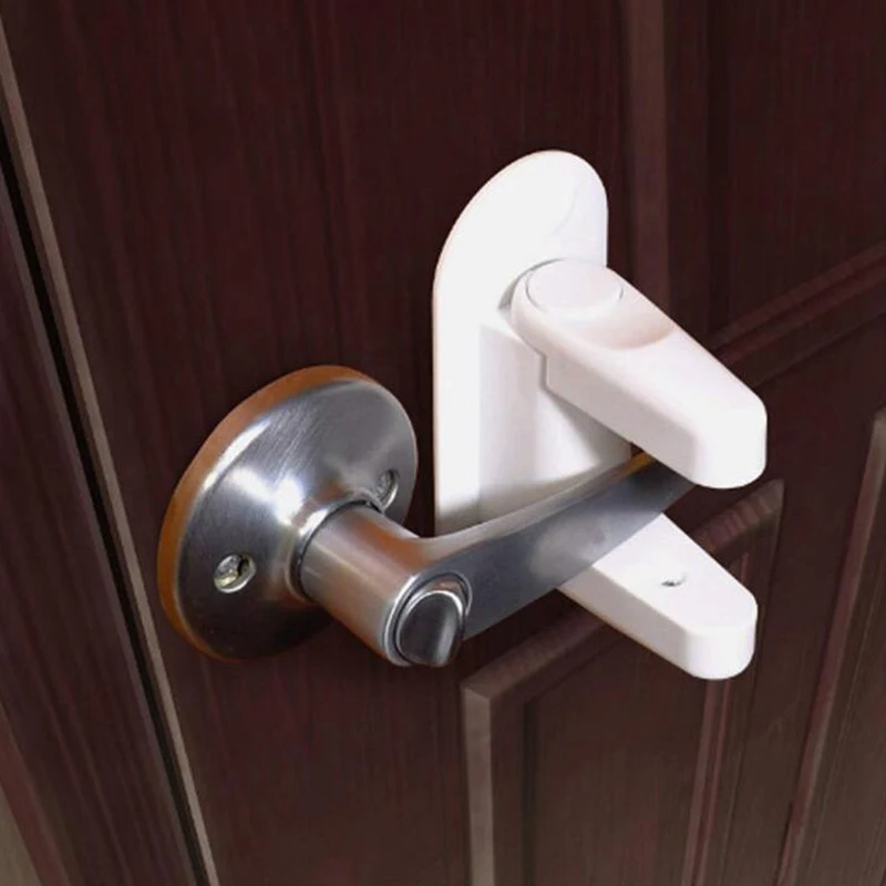 Детский безопасный замок, дверной рычаг, для дома, для новорожденных, для детей, защита дверей, ручка, универсальная, на клейкой основе, совместима с профессиональными