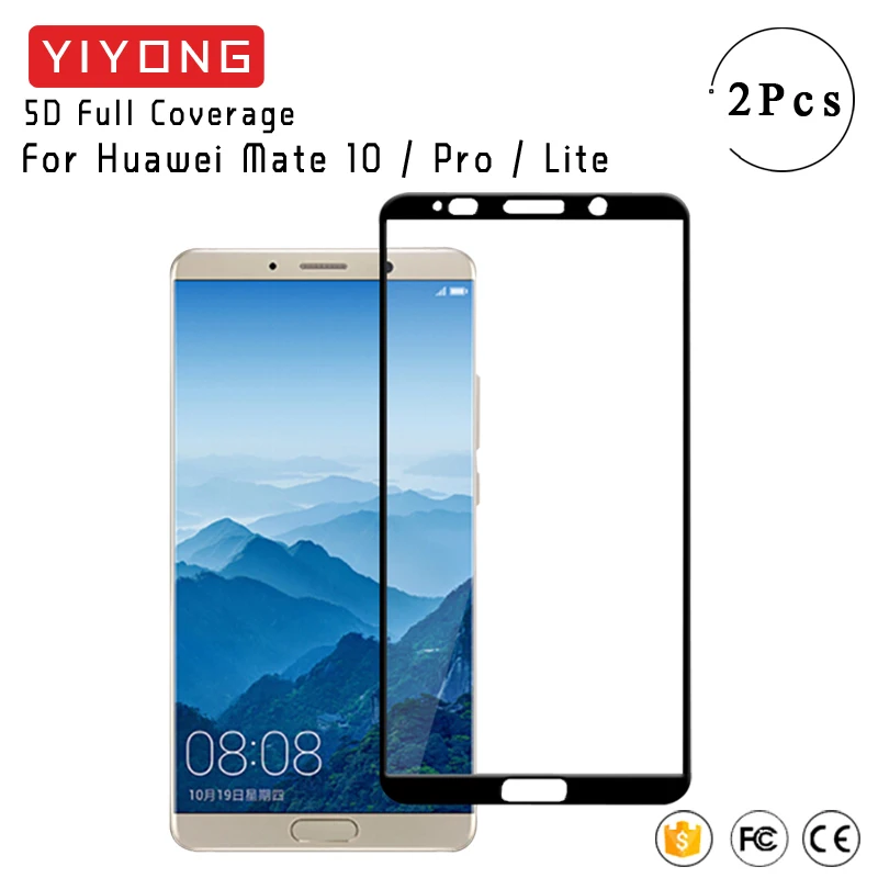YIYONG 5D полное покрытие стекло для Huawei Mate 10 Pro Lite закаленное Защита экрана Flim Для Mate10