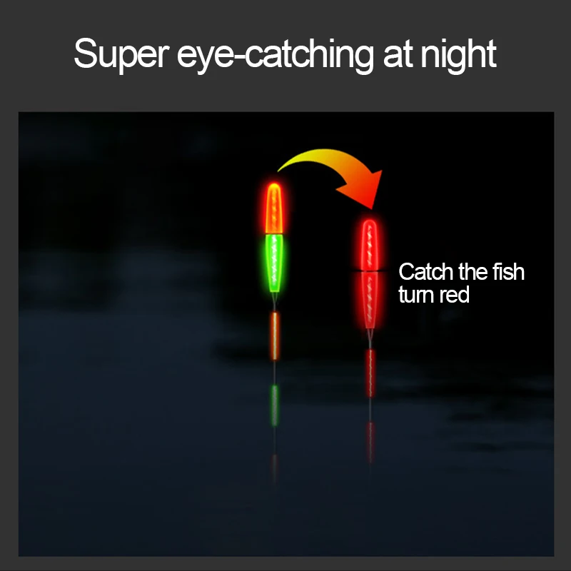 Smart Fishing Float Bite Alarm Fish Bait LED Light Color Change Automatic Night Electronic Changing Buoy Glow In The Dark