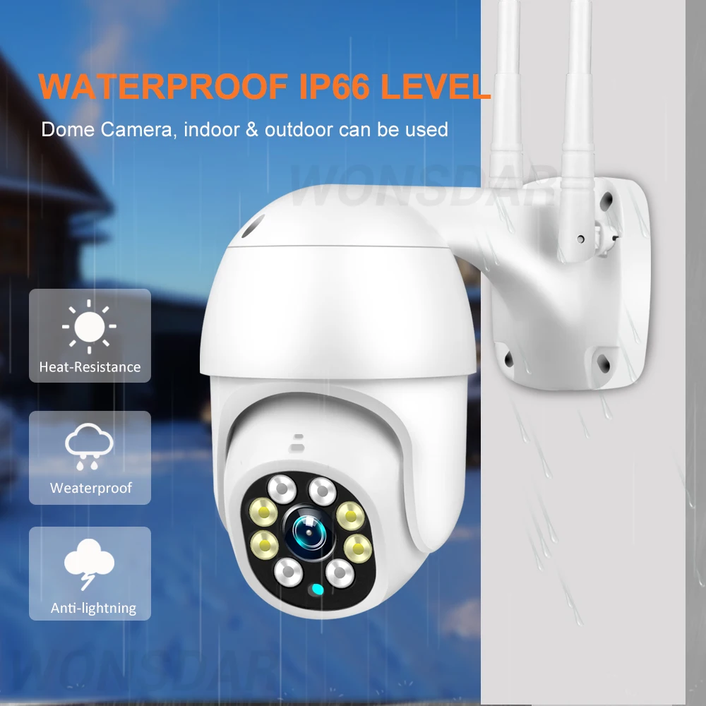 5MP PTZ Wifi IP Camera 1080P Outdoor 4X Digital Zoom Security CCTV Camera AI Human Detect Auto Tracking P2P Wireless Camera