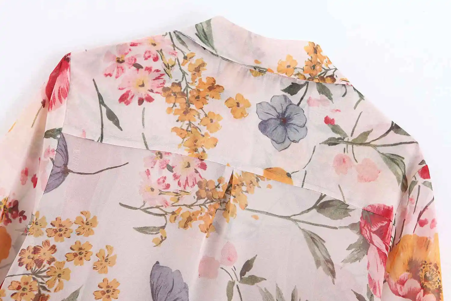 Винтажное стильное шифоновое миди платье-рубашка с цветочным принтом для женщин модные комплекты из двух предметов прозрачные шикарные платья vestidos mujer