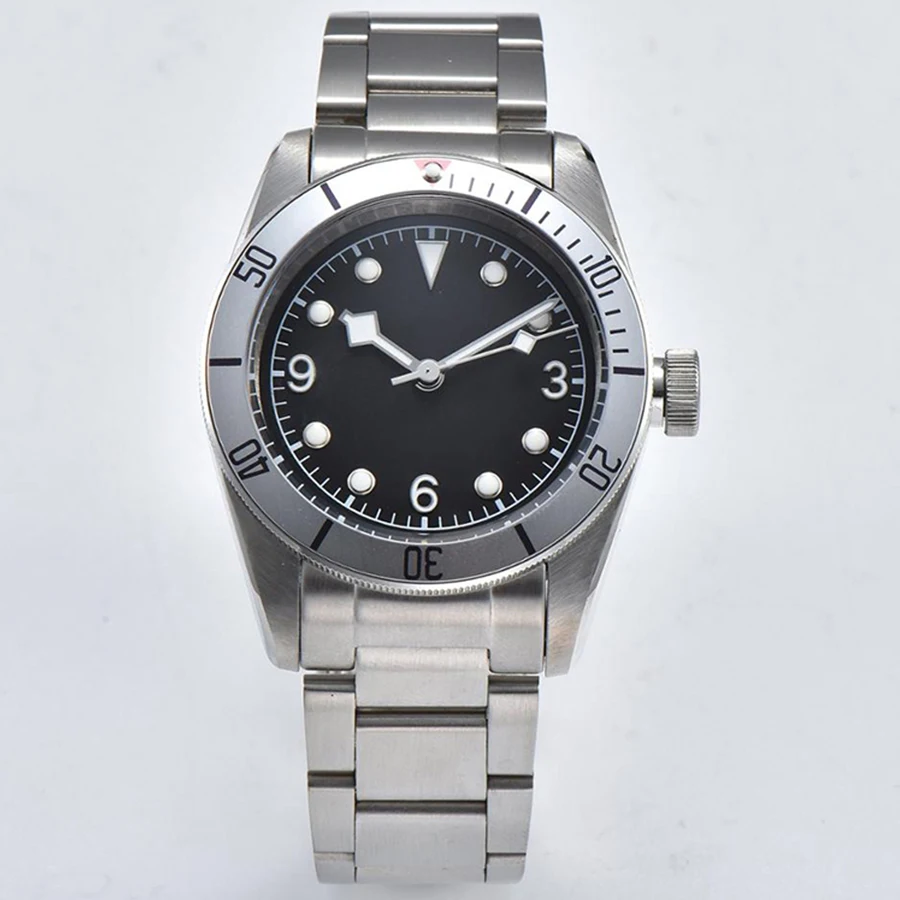 

Automatic movement watch Huayra Complete Calendar41mm silver bezel luminous pointer steel bracelet mineral glass Black dial N150