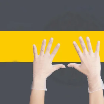

100Pcs Transparent PVC Disposable Gloves For Home Cleaning Dishwashing/Kitchen/Latex/Rubber/Garden Gloves S/M/L/XL