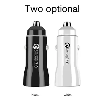 

QC3.0+3.1A Car Fast Charge Charger Halo Charger Multifunctional High Power Dual USB Car Charger for 12V/24V Car
