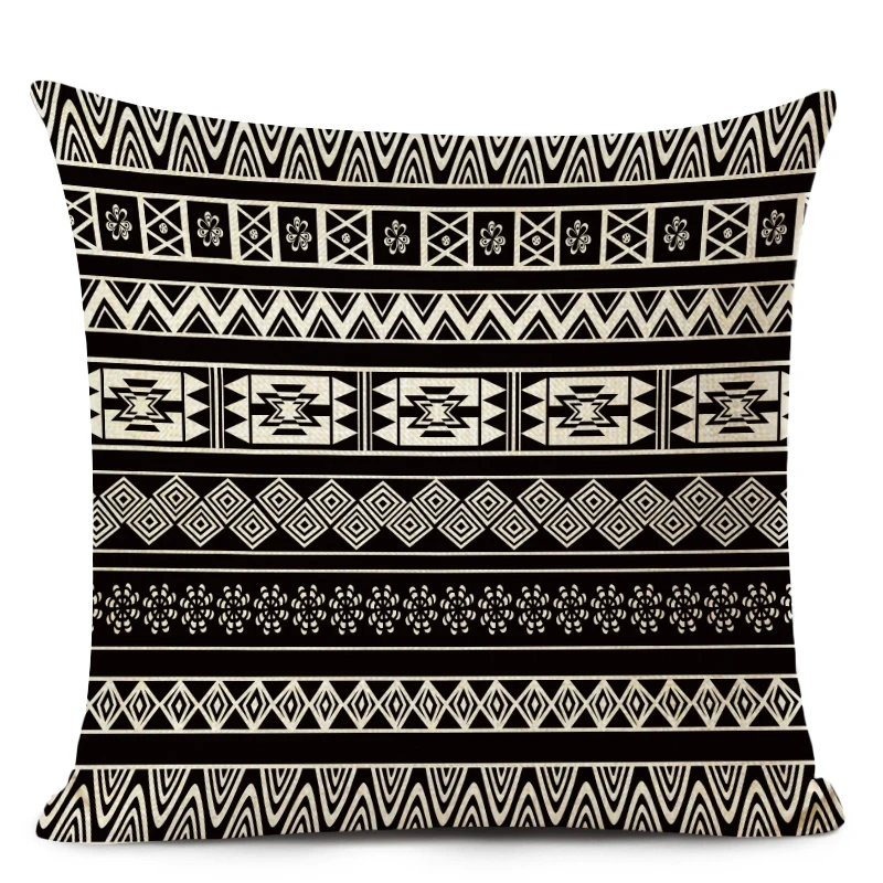 Retro High Quality ethnic Geometry Cushion Cover Throw Pillow Cutton Linen Car Sofa Bed Home Decor Textile Printed Pillowcase