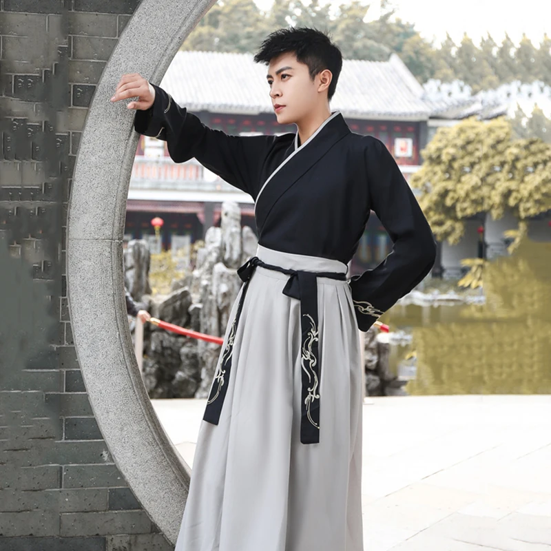 Для мужчин/женщин Hanfu древний китайский традиционный костюм Танга для взрослых Фея/Рыцарь Хэллоуин Косплей Костюм dldl4200