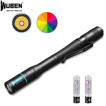 

WUBEN E19 Pen Light Medical LED Flashlight 200 Lumens High CRI NICHIA IP68 Waterproof 2 AAA Batteries Non-slip Mini Pen Torch