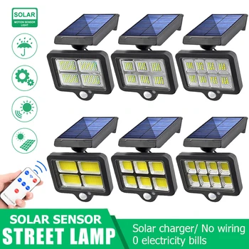 

Remote Control Solar Light Solar Motion Sensor Wall Light Waterproof LED Garden Driveway Street Lamp Outdoor Security Light
