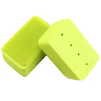 

1 Set 2Pcs bath box silicone soap Holder Case Brush with Lid (Green)