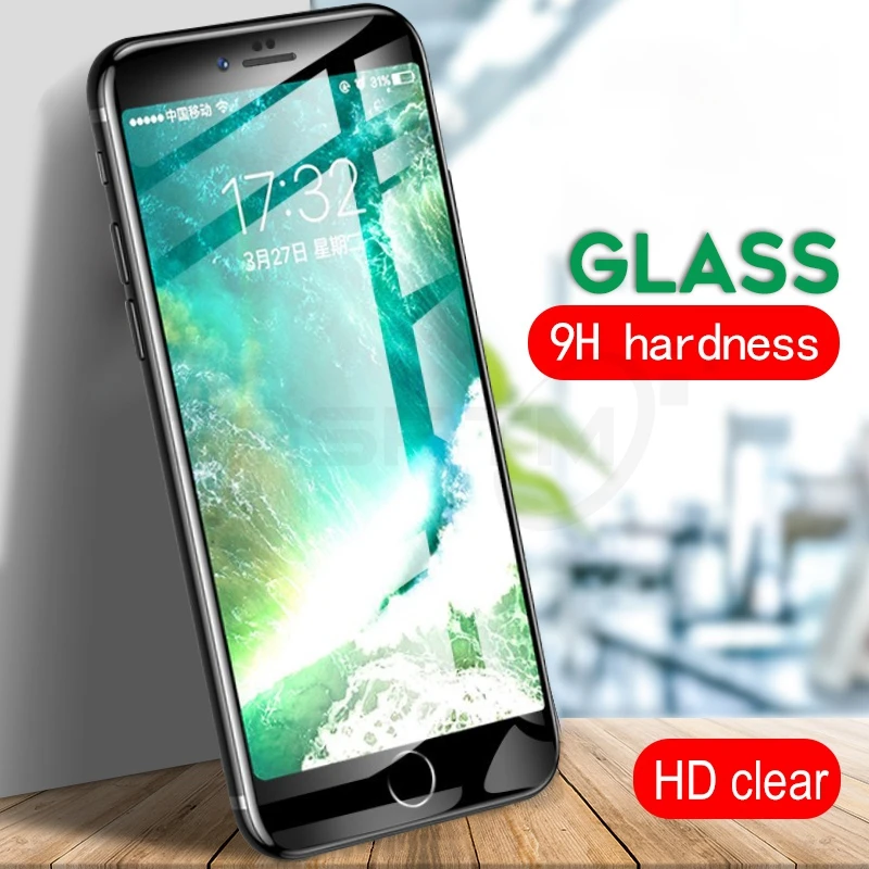 

Protective Film For iPhone 6s 6 Plus Full Cover Tempered Glass Black Rose Gold Color For iPhone 5 5s Se Screen Protector Film