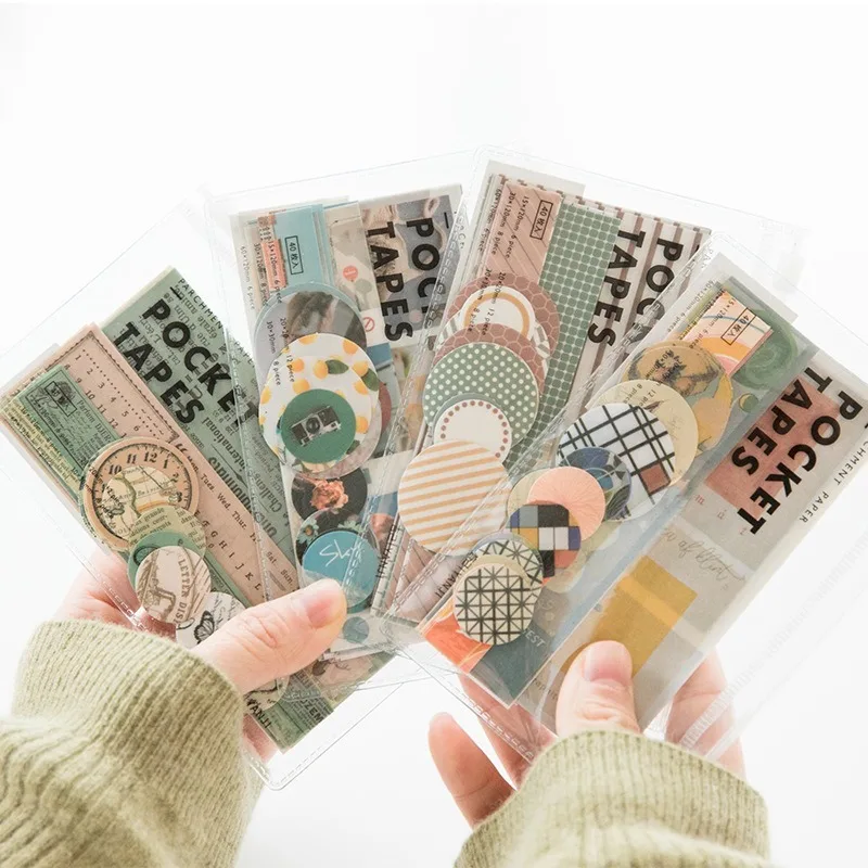

Creative Stickers Can Write Retro Hand Account Collage Diary DIY Decoration Universal Sealing Material Stickers
