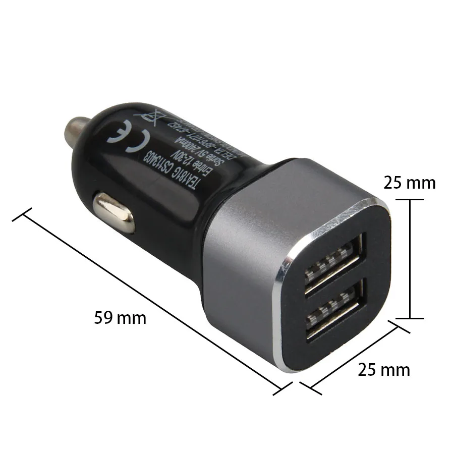 Высококачественное Автомобильное зарядное устройство USB адаптер питания вход 12