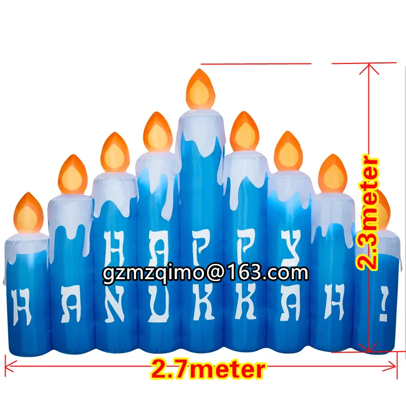 Gemmy наружные украшения hanukkah девять свечей рождественские украшения