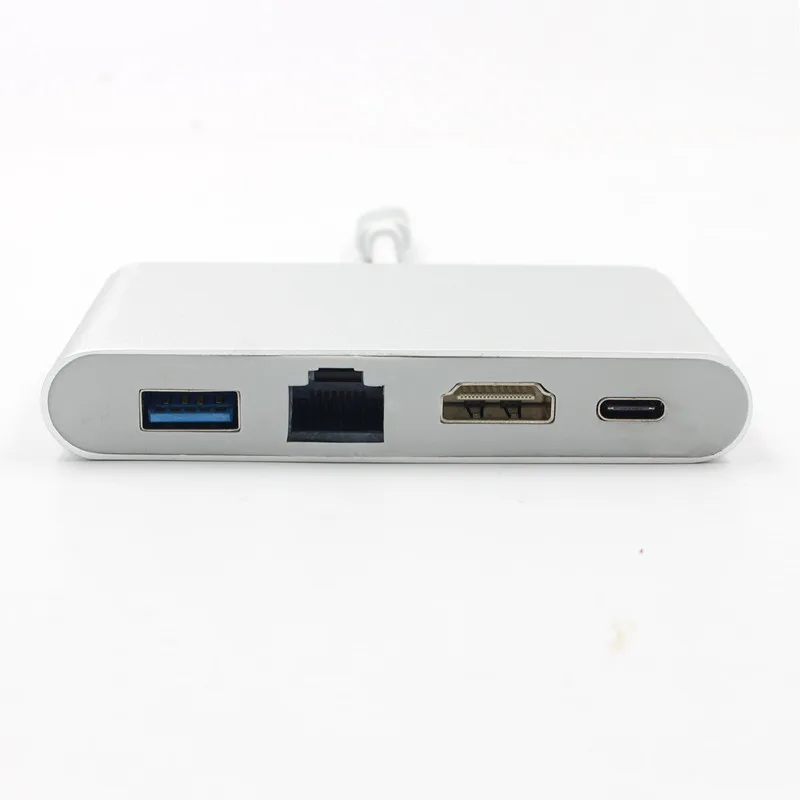 Высокая USB-C до 4K HDMI RJ45 Gigabit Ethernet USB 3,1 type C порт 4 в 1 USB C концентратор адаптер