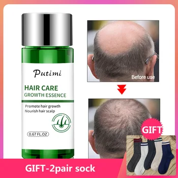 

PUTIMI Fast Hair Growth Essence Unisex Powerful Nutrition Regrowth Hair SerumPreventing Anti Hair Loss Product Treatment 20ml