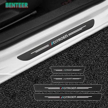 

4pcs carbon fiber car Door sticker for Citroen C1 C2 C3 C4 C5 C6