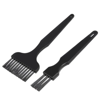 

uxcell 2 in 1 Handle Conductive Ground ESD Anti Static Brush Combo Black for Machine Razor Fish Tank Cellphone and Computers
