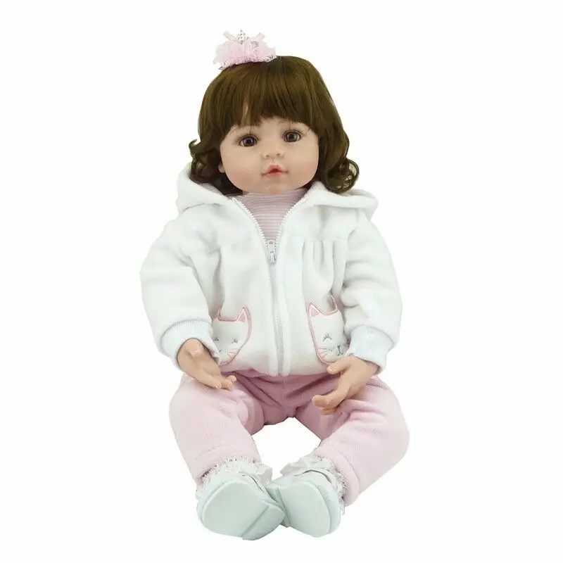 Ручной работы виниловая Кукла Reborn Baby Toddler 22 ''живая девочка кукла+ одежда детская игрушка девочка игрушки для детей