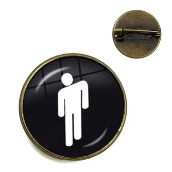 

New Print Singer Billie Eilish LOGO Brooches BAD GUY Do Not Smile At Me Popular Hip-Hop Singer Trendy Collar Pins For Fans Gift