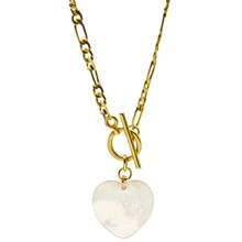 Ожерелье с подвеской в виде сердца из натуральной раковины для женщин joyeria кулоны подвески cordao masculino каменное ожерелье в форме сердца s